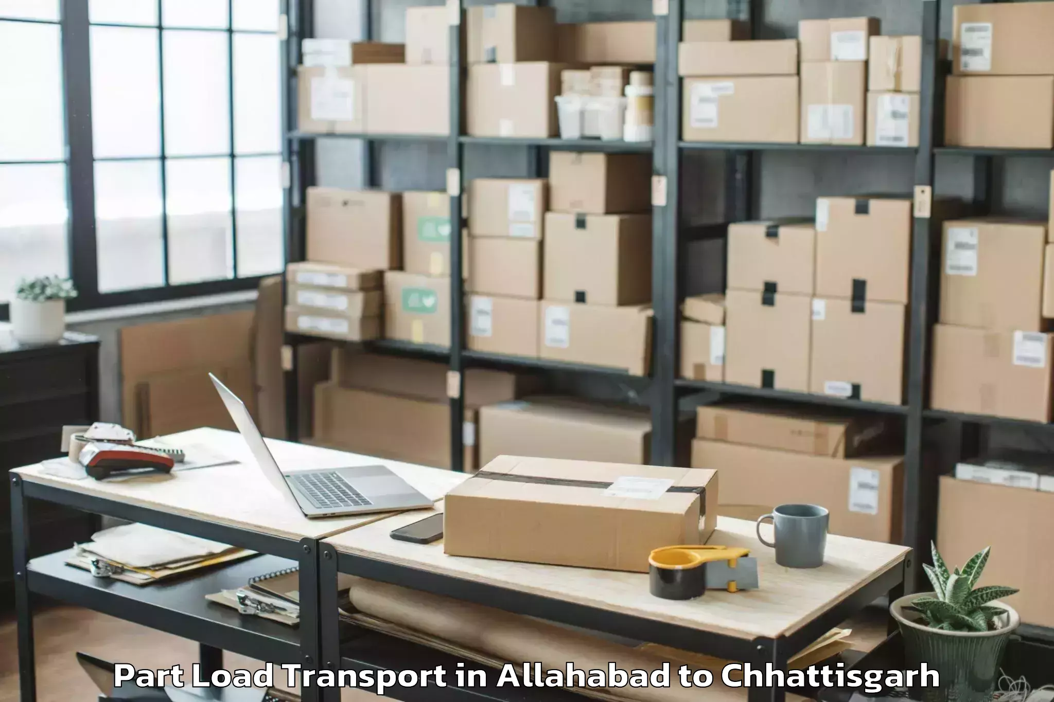 Easy Allahabad to Jagdalpur Airport Jgb Part Load Transport Booking